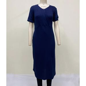 Chemise de nuit élégante pour femmes, en coton doux, imprimé floral, vêtements de nuit confortables, tissu respirant, robe de nuit décontractée pour femmes, vêtements de maison - Product Image 1