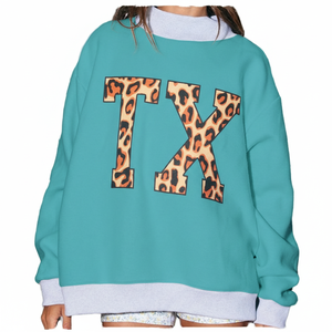 เสื้อฮู้ดผู้หญิงทรงโอเวอร์ไซส์ แขนยาว ผ้าเทอร์รี่ คอเต่า ปักลาย แห้งเร็ว เป็นมิตรกับสิ่งแวดล้อม สำหรับฤดูใบไม้ร่วง - Product Image 6