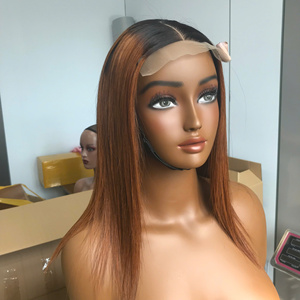 Cabello humano 100% vietnamita envío rápido Peluca de cabello humano Ombre marrón precio de fábrica Super doble dibujado - Product Image 1