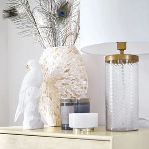 Vase en coquillage mère de perles, dispositif fabriqué à la main, Design personnalisé, vente en gros, été - Product Image 2