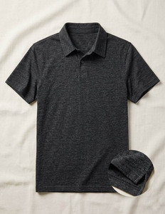 Polo en tricot à manches courtes pour homme, couleur unie, respirant, coupe décontractée, longueur normale - Product Image 6