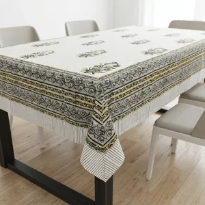 Mantel Moderno con Estampado Floral, Hecho a Mano, de Algodón Premium, Ecológico, Personalizable y Lavable para Decoración del Hogar - Product Image 1