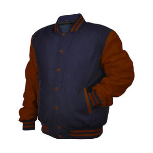 Classical Trends Men's Stand Collar Single Breasted <b>Varsity</b> <b>Jacket</b> Wool Blend Polyester Windproof Lightweight Durable Front - Product Image 5
