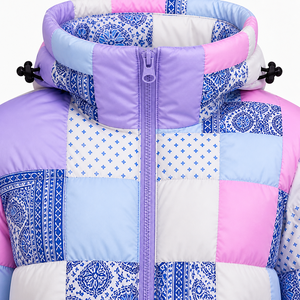 Custom Logo Winter New Textured Warm Long <b>Line</b> Puffer Quilted Latest Jacket Women Hooded <b>Coat</b> Waterproof Windproof Outerwear - Product Image 6