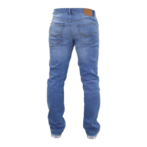 Men's Regular Fit Straight-leg Stonewashed <b>Denim</b> Jeans Mid Waist Cotton Casual Blue Vintage Winter Wear - Product Image 2