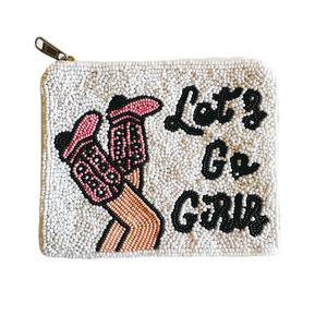 Petit sac portefeuille cerise à broderie perlée faite à la main traditionnelle avec de beaux accents de perles de rocaille par Hiba Enterprises - Product Image 2