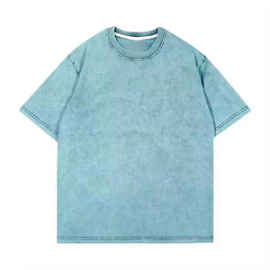 Acid sunfade <b>tshirt</b> distressed acid wash <b>tshirts</b> for men Custom distress embroidery heavy cotton <b>tshirts</b> for men bulk - Product Image 5