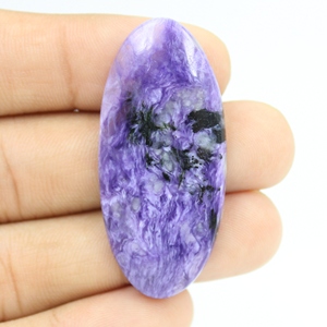 Charoita Púrpura Natural, Cabujón Liso, Piedra Preciosa Pulida Suelta para Fabricación de Anillos y Colgantes, Precio al por Mayor, Grado AAA - Product Image 4