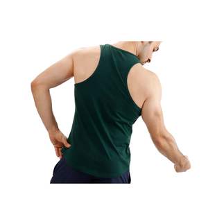 Débardeur de sport personnalisé pour hommes, séchage rapide, dos nageur, 100 % polyester, anti-rétrécissement, sans manches, col rond, uni, décontracté, pour fitness - Product Image 3