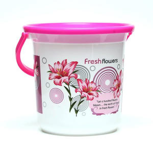 Cubos de almacenamiento duraderos de plástico de 15 litros con diseño floral - Product Image 3