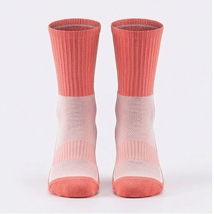 Coral Crew <b>Socks</b> Breathable Mesh Knitted Polyester Spandex <b>Running</b> Athletic Summer Adult Regular Fit - Product Image 1