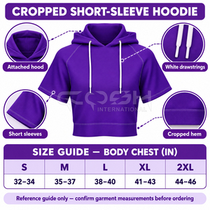 Sudadera con Capucha Corta Personalizada Cosh International Sorority Sisterhood, Sudadera con Capucha Estilo Urbano con Cordón Ajustable, Sudadera Corta Lisa - Product Image 6