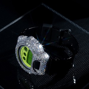 Iced Out Moissanite <b>Digital</b> Watch Stainless Steel Band Quartz for Unisex Hip Hop Luxury Wristwatch 20mm 20Bar 1 Year Kids - Product Image 5