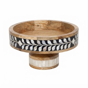 Bol en os incrusté artisanal de qualité supérieure, style marocain de luxe, motif géométrique, pour servir des fruits et des salades, idéal pour la maison, l'hôtel et le restaurant - Product Image 6