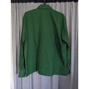 Kilts Shirt Men's Large Green Jacobite Ghillie 100% Cotton Lace Up <b>String</b> Front Scottish Apparel Shirts - Product Image 5
