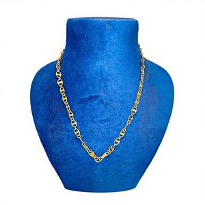 Cadena Indo de Oro Amarillo Sólido de 22K para Hombre y Mujer, Joyería India Tradicional Auténtica con Acabado Pulido - Product Image 1