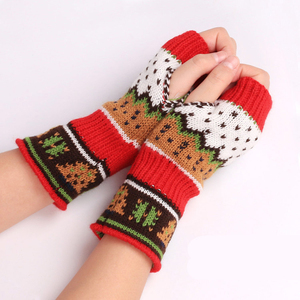 New Jacquard <b>Knitted</b> Touchscreen <b>Gloves</b> for Women Acrylic Cotton Casual Winter Warm Outdoor Sports <b>Gloves</b> - Product Image 4