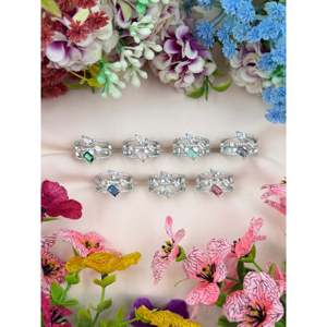 Indian Ethnic Artificial Jewellery Julie American Diamond Ring Adjustable Casual Style - Product Image 1