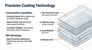Film de laminage à froid brillant transparent imperméable avec revêtement PE, rouleau de doublure laminée grand format pour supermarché - Product Image 2