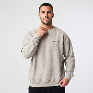 Sweat-shirt en coton surdimensionné délavé à l'acide pour hommes, fabricant en gros - Product Image 2