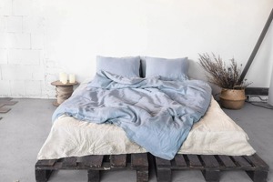 Ensemble de housse de couette en lin personnalisé, couleurs mélangées acceptées, respirant et doux - Product Image 5