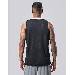 Camiseta de Baloncesto Personalizada Sublimada para Hombre, Camiseta de Baloncesto de Malla con Degradado, Camiseta Deportiva sin Mangas - Product Image 6