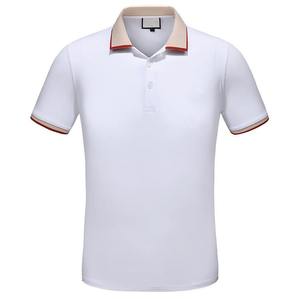 Polo en coton gris à manches courtes pour homme, couleur unie, jersey tricoté décontracté, design anti-plis - Product Image 5