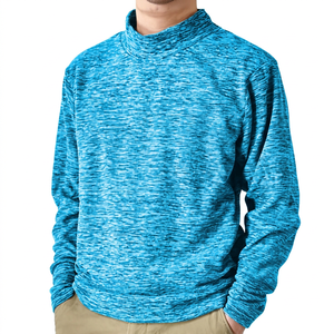 Pull à col roulé pour homme, sweat-shirt en tricot, coupe classique, couleur unie, respirant, polyester, vêtements décontractés d'automne - Product Image 6