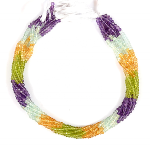 Cuentas de Rondelle facetadas de piedras preciosas múltiples naturales para la fabricación de joyas, variedad de cuentas de piedras preciosas - Product Image 5