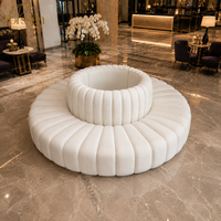 Luxuriöses Weißes Rundes Sofa Modernes Kreisförmiges Lounge-Sofa für Hotel-Lobby Hochzeits-Event Empfangsbereich Möbel