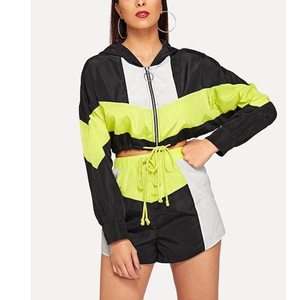 Men Waterproof Knitted Woven <b>Tech</b> <b>Wear</b> Embroidery Short Set Reflective Windbreaker <b>Jacket</b> Pants Streetwear Custom OEM Supply - Product Image 6