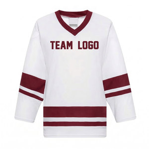 Custom <b>Men</b> Ice Hockey Jersey Printed Breathable Quick Dry Custom Team logo High Quality Anti-bacterial v Neck <b>Pullover</b> Regular - Product Image 1
