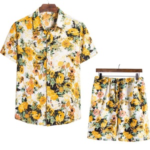 Conjunto de Camiseta y Pantalones Cortos para Hombre, Estilo Casual de Verano, Transpirable, Ligero, Corte Regular, Cierre con Cordón, Ropa Urbana - Product Image 4