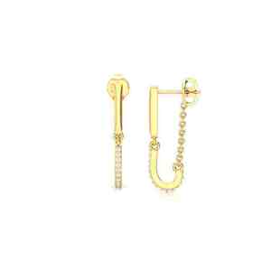 Boucles d'oreilles clous en argent pur 925, motif lune céleste et cristaux étincelants, inaltérables - Product Image 2
