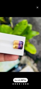 Ametrine naturelle taille émeraude, pierre précieuse violette de 250 grammes, pierre lâche pour la fabrication de bijoux, bagues, pendentifs, haute qualité - Product Image 5