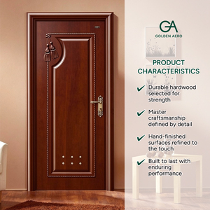 Puerta de Panel Interior de Madera Sólida Estilo Asiático, Diseño Elegante para Residencias Premium, Carpintería Experta GA-30S - Product Image 2