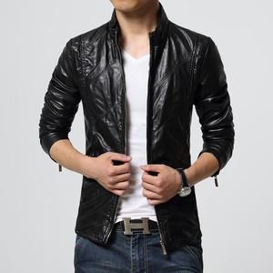 Veste en cuir véritable noire zippée pour homme, coupe ajustée, style décontracté, veste bomber, veste pour homme de qualité supérieure, best-seller - Product Image 2