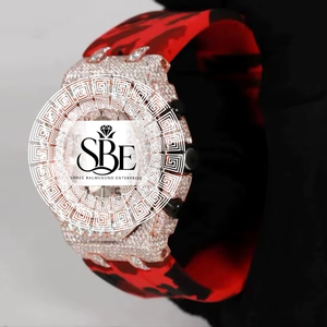 Reloj de Lujo para Hombre, con Esfera Cuadrada de Acero Inoxidable, Diamantes Moissanite VVS, Movimiento de Cuarzo, Cronógrafo, Estilo Urbano, de Proveedor Indio - Product Image 2