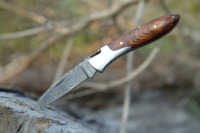 Couteau pliant tactique de survie et utilitaire, industriel, DIY, OEM, sur mesure, en acier Damas inoxydable, avec lame Drop Point et verrouillage à glissière arrière