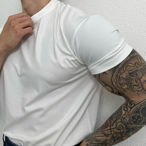 Camiseta de algodón orgánico sostenible personalizada para hombre, camiseta ecológica suave de verano para hombre - Product Image 6