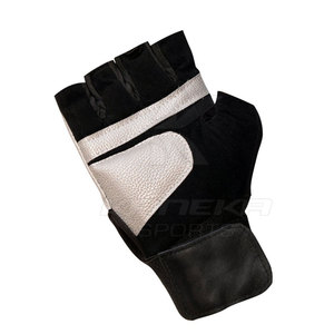 Light Weight Best Selling Pakistan Made Leather Half Finger Non-Slip Cycling Gloves with <b>Hook</b> and Loop Closure - Product Image 6