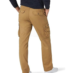 Pantalon cargo décontracté en toile respirant léger à séchage rapide, taille élastique, poches zippées, pour usage extérieur - Product Image 5