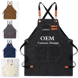 Tablier en toile avec taille réglable, plusieurs couleurs, pour la cuisine, vente en gros, tablier de barbier professionnel en cuir personnalisé pour la coiffure - Product Image 2