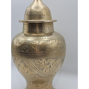 Creative Handcrafted Brass Made Gold Color Bold Shape Engraving Design Decorative Ginger Jar Best Selling Ginger <b>Storage</b> Jar - Product Image 4