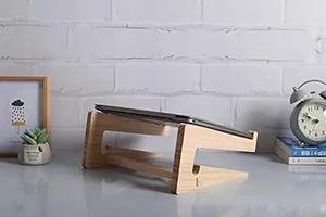 Support pliable pour ordinateur portable en bois, support réglable pour ordinateur portable de bureau avec plusieurs supports portables pour ordinateur portable AL MALIK CRAFT - Product Image 4