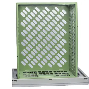 Caja plegable de plástico para transporte, cestas de almacenamiento para vegetales, frutas, leche, envío rápido desde Vietnam, 50x26x38