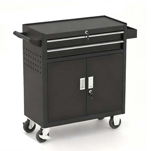 Heavy Duty OEM Auto Repair <b>Tool</b> <b>Cart</b> Iron 4 Drawers Keyed Lock 300kg Load Capacity Mobile Handcart 3-Year Warranty Push Handle - Product Image 1