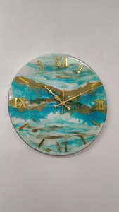 นาฬิกาแขวนผนังทำด้วยมือทำจากเรซิ่นนาฬิกาแขวนผนังตกแต่งบ้านจากอินเดีย - Product Image 6