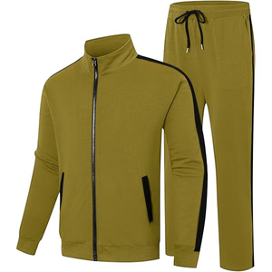 Conjunto Deportivo Morado Unisex, Cierre de Cremallera Completo, Bolsillos Laterales, Transpirable, Ropa Casual de Otoño, Corte Regular - Product Image 5