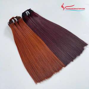 Extensiones de cabello liso color naranja vietnamita, doble trama, alta calidad, cabello brillante, precio al por mayor - Product Image 4